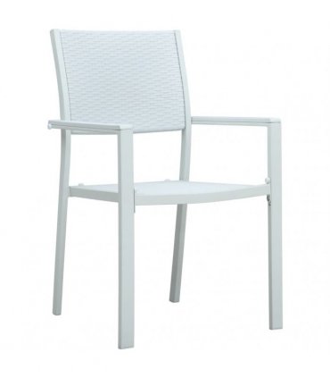 vidaXL 5 Piece Garden Dining Set White
