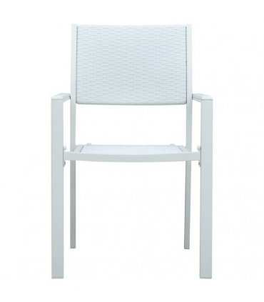vidaXL 5 Piece Garden Dining Set White
