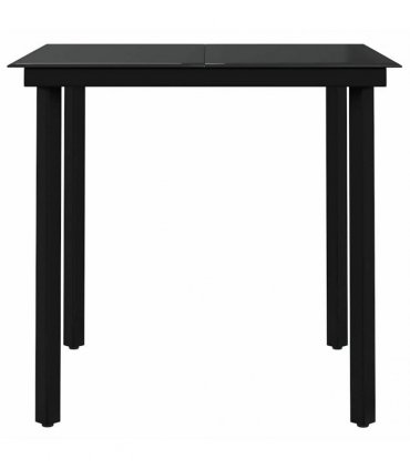 vidaXL 3 Piece Garden Dining Set Black