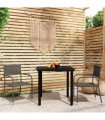 vidaXL 3 Piece Garden Dining Set Grey