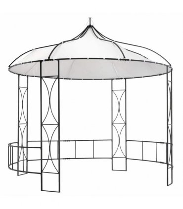 vidaXL Gazebo 300x290 cm White Round