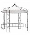 vidaXL Gazebo 300x290 cm White Round