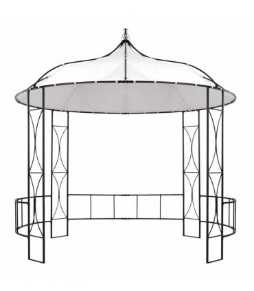 vidaXL Gazebo 300x290 cm White Round
