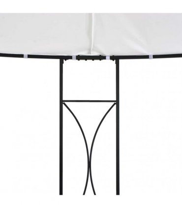 vidaXL Gazebo 300x290 cm White Round