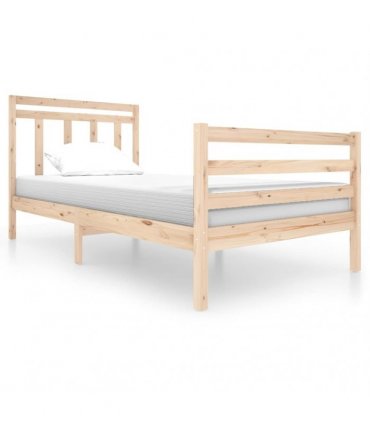 vidaXL Bed Frame without Mattress Solid Wood 100x200 cm