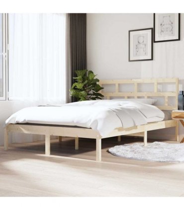 vidaXL Bed Frame without Mattress Double Solid Wood