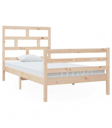 vidaXL Bed Frame without Mattress Solid Wood 100x200 cm