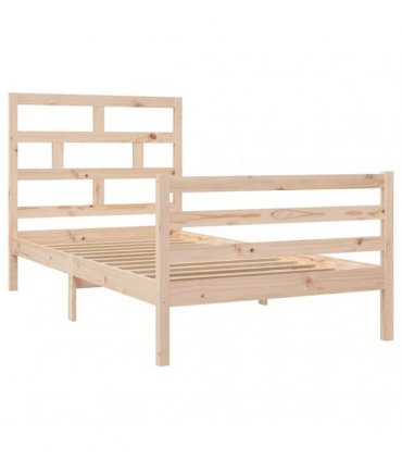 vidaXL Bed Frame without Mattress Solid Wood 100x200 cm