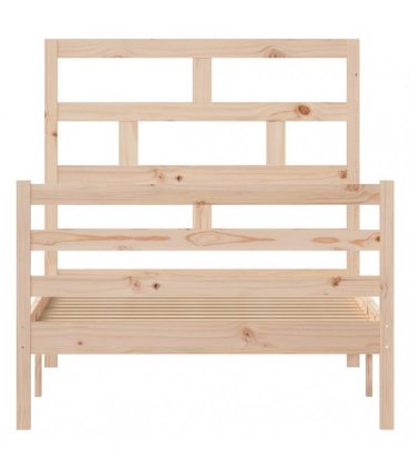 vidaXL Bed Frame without Mattress Solid Wood 100x200 cm