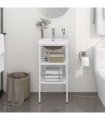 vidaXL Bathroom Washbasin Frame with Built-in Basin White Iron