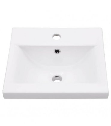 vidaXL Bathroom Washbasin Frame with Built-in Basin White Iron