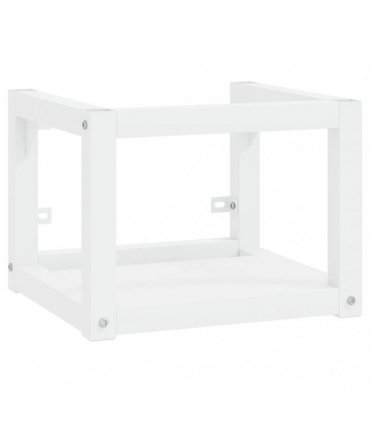 vidaXL Bathroom Washbasin Frame with Built-in Basin White Iron