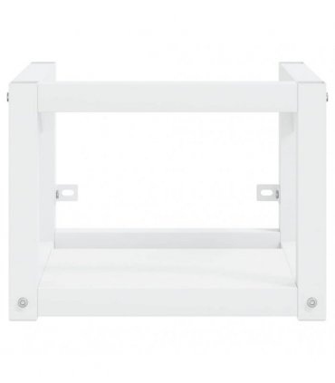 vidaXL Bathroom Washbasin Frame with Built-in Basin White Iron