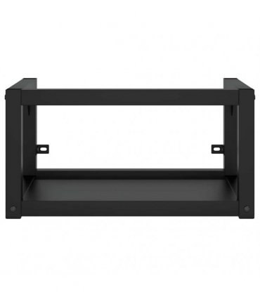 vidaXL Bathroom Washbasin Frame with Built-in Basin Black Iron