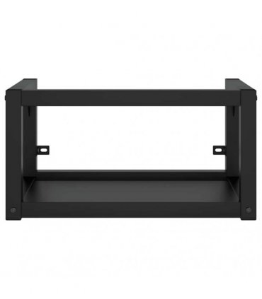 vidaXL Bathroom Washbasin Frame with Built-in Basin Black Iron