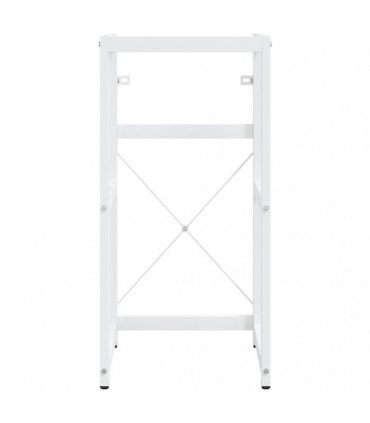 vidaXL Bathroom Washbasin Frame with Built-in Basin White Iron