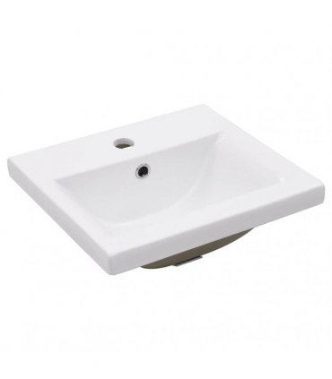vidaXL Bathroom Washbasin Frame with Built-in Basin White Iron