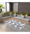 vidaXL Outdoor Carpet ARAKIL White and Black 120x180 cm PP