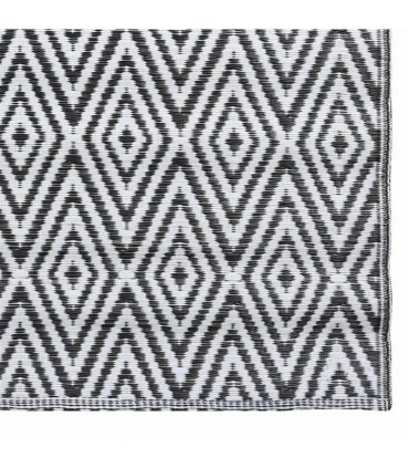 vidaXL Outdoor Carpet ARAKIL White and Black 120x180 cm PP