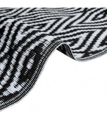vidaXL Outdoor Carpet ARAKIL White and Black 190x290 cm PP