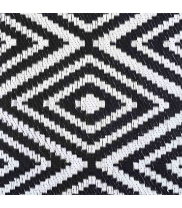 vidaXL Outdoor Carpet ARAKIL White and Black 190x290 cm PP