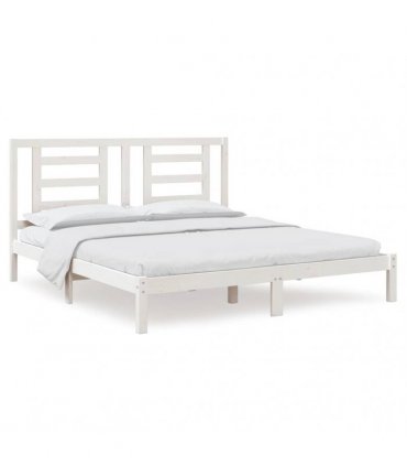 vidaXL Bed Frame without Mattress White 180x200 cm Solid Wood