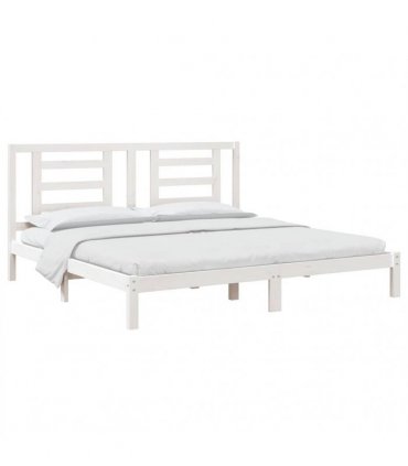 vidaXL Bed Frame without Mattress White 180x200 cm Solid Wood