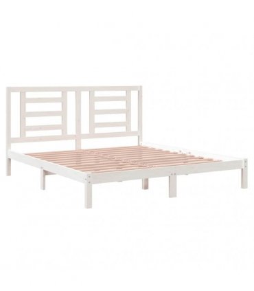 vidaXL Bed Frame without Mattress White 180x200 cm Solid Wood