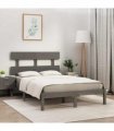 vidaXL Bed Frame without Mattress Grey 200x200 cm Solid Wood