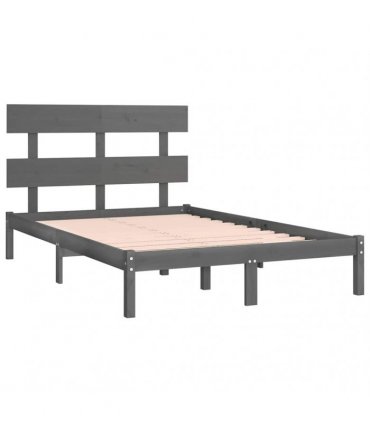 vidaXL Bed Frame without Mattress Grey 200x200 cm Solid Wood