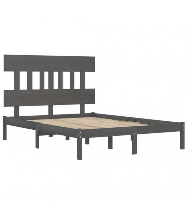 vidaXL Bed Frame without Mattress Grey 200x200 cm Solid Wood