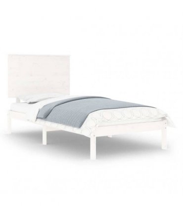 vidaXL Bed Frame without Mattress White 100x200 cm Solid Wood Pine