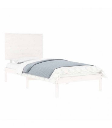 vidaXL Bed Frame without Mattress White 100x200 cm Solid Wood Pine
