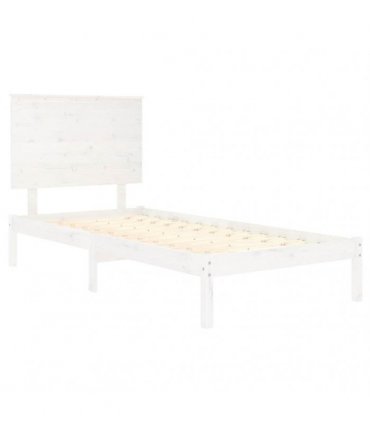 vidaXL Bed Frame without Mattress White 100x200 cm Solid Wood Pine