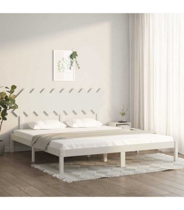 vidaXL Bed Frame without Mattress White 180x200 cm Solid Wood