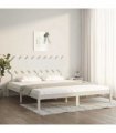 vidaXL Bed Frame without Mattress White 180x200 cm Solid Wood