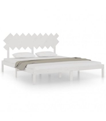 vidaXL Bed Frame without Mattress White 180x200 cm Solid Wood