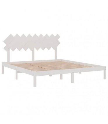 vidaXL Bed Frame without Mattress White 180x200 cm Solid Wood