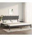 vidaXL Bed Frame without Mattress Grey 200x200 cm Solid Wood
