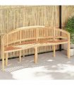 vidaXL Banana Bench 200 cm Solid Teak Wood
