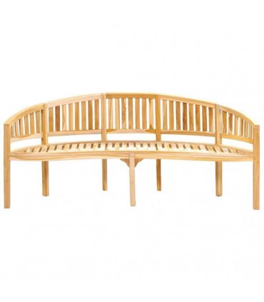 vidaXL Banana Bench 200 cm Solid Teak Wood