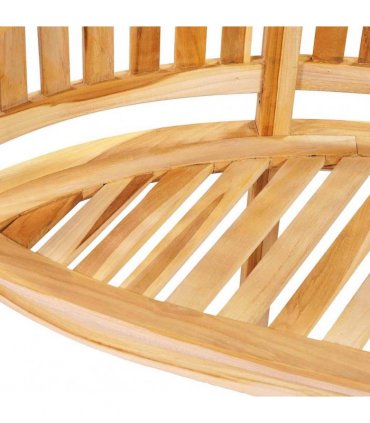 vidaXL Banana Bench 200 cm Solid Teak Wood