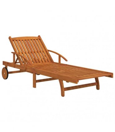 vidaXL 2 Piece Sunlounger Set with Table Solid Wood Acacia