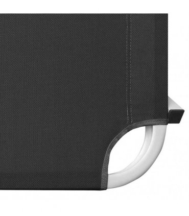vidaXL Sun Lounger Aluminium and Textilene Black