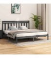 vidaXL Bed Frame without Mattress Grey 200x200 cm Solid Wood