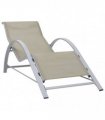 vidaXL Sunlounger Textilene and Aluminium Cream