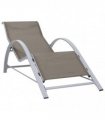 vidaXL Sunlounger Textilene and Aluminium Taupe