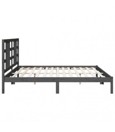 vidaXL Bed Frame without Mattress Grey 200x200 cm Solid Wood