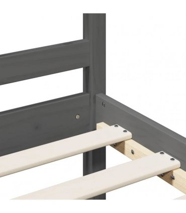 vidaXL Bed Frame without Mattress Grey 200x200 cm Solid Wood