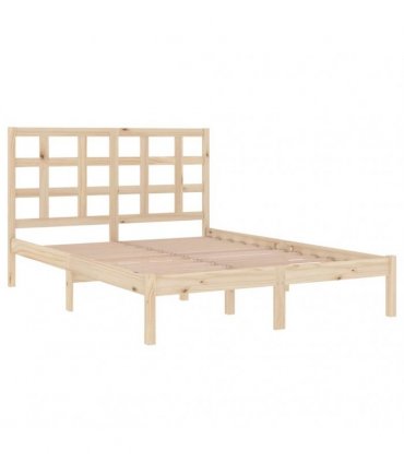 vidaXL Bed Frame without Mattress 135x190 cm Solid Wood